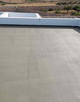 Yγρομόνωση-Θερμονόνωση ταράτσας σε κατοικία στην Πάρο 
