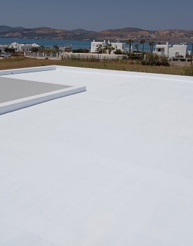 Υγρομόνωση-Θερμομόνωση ταράτσας σε κατοικία - Πούντα Πάρος 